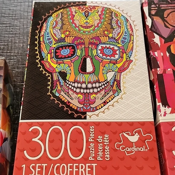 Cardinal puzzles x 3 Dog, Dia de los muertos, tiger - Picture 3 of 8